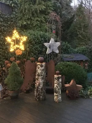 Kundenfoto zu Edelrost Flamme 4er Set - Rost Flammen je 1 x 10 cm, 1 x 15 cm, 1 x 20 cm, 1 x 30 cm