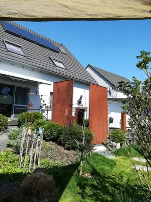 Kundenfoto zu Metall Sichtschutzwand geschlossen - Höhe 200 cm - Breite 100 cm