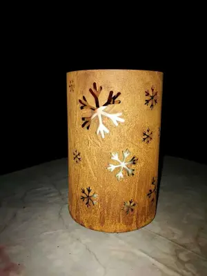 Kundenfoto zu Edelrost Windlicht Schneeflocke, Höhe 32 cm