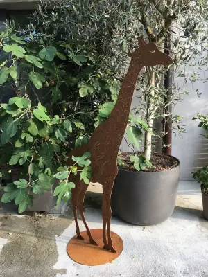 Kundenfoto zu Giraffe 150 cm hoch - große afrikanische Tierfigur für den Garten