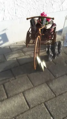Kundenfoto zu Deko Fahrrad / Dreirad aus rostigem Metall zum Bepflanzen