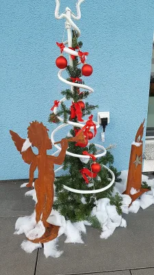 Kundenfoto zu Rost Engelchen mit Trompete, Höhe 60 cm
